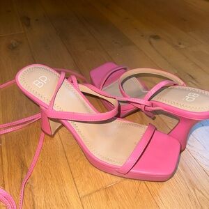 BP Vibrant Pink Strappy Heels